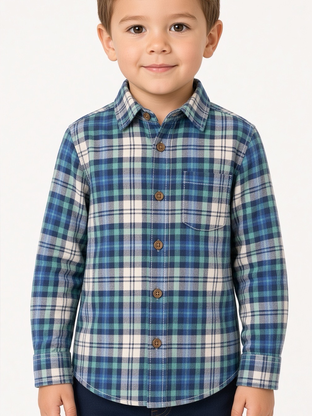 NWT Carter’s Toddler Boys Blue Plaid Button Down Shirt